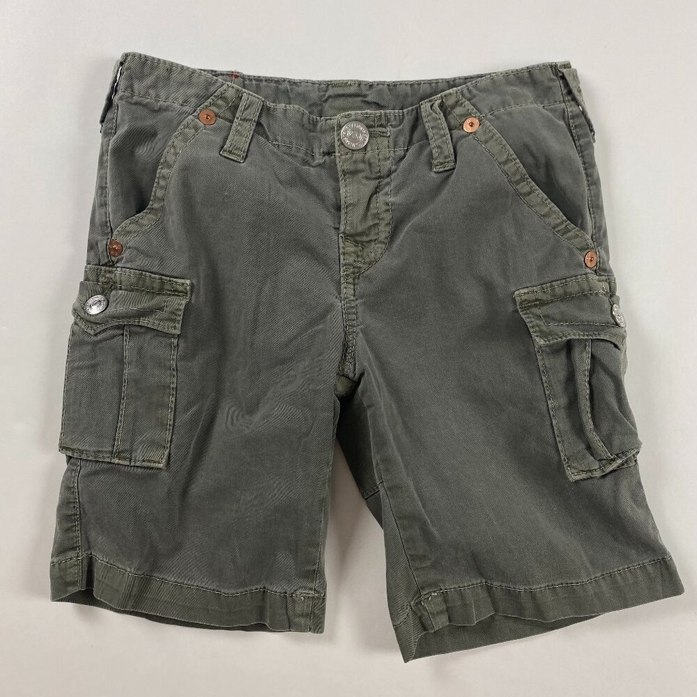True Religion Girls Jenna Shorts Girls Size 12 Green Jean